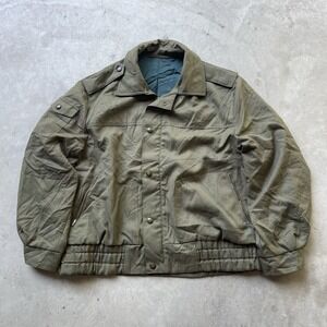 Vintage Czech Army Olive Field Jacket WICO Zip Military Utility Bomber Large XL
